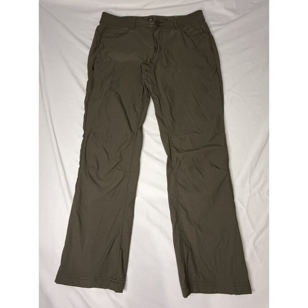 PRANA Halle Straight Fit Women's 14 Nylon Hiking Convertible Pants OLIVE